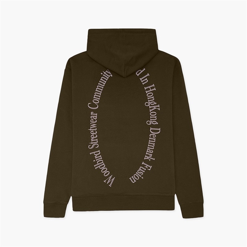 Woodbird Heren Pacs Founded Hoodie Dark Brown - Afbeelding 1