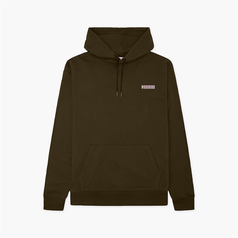 Woodbird Heren Pacs Founded Hoodie Dark Brown - Afbeelding 2