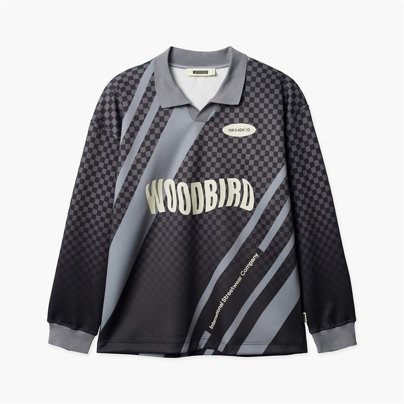 Woodbird Heren Kai Lange Mouw Sport T-shirt Zwart