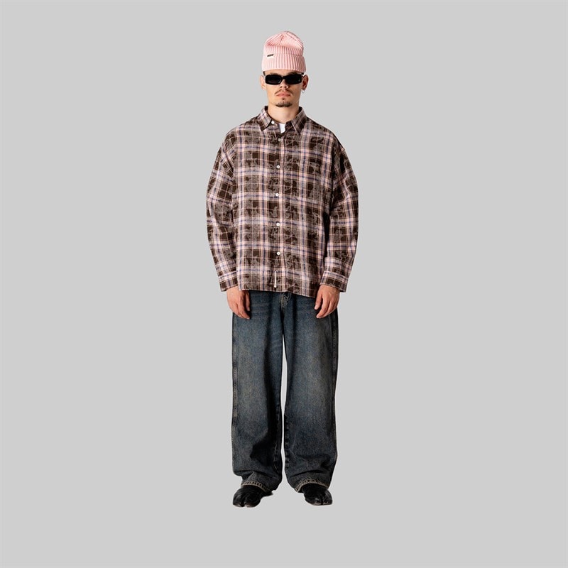 Woodbird Heren Jong Check Shirt Brown Check - Afbeelding 2