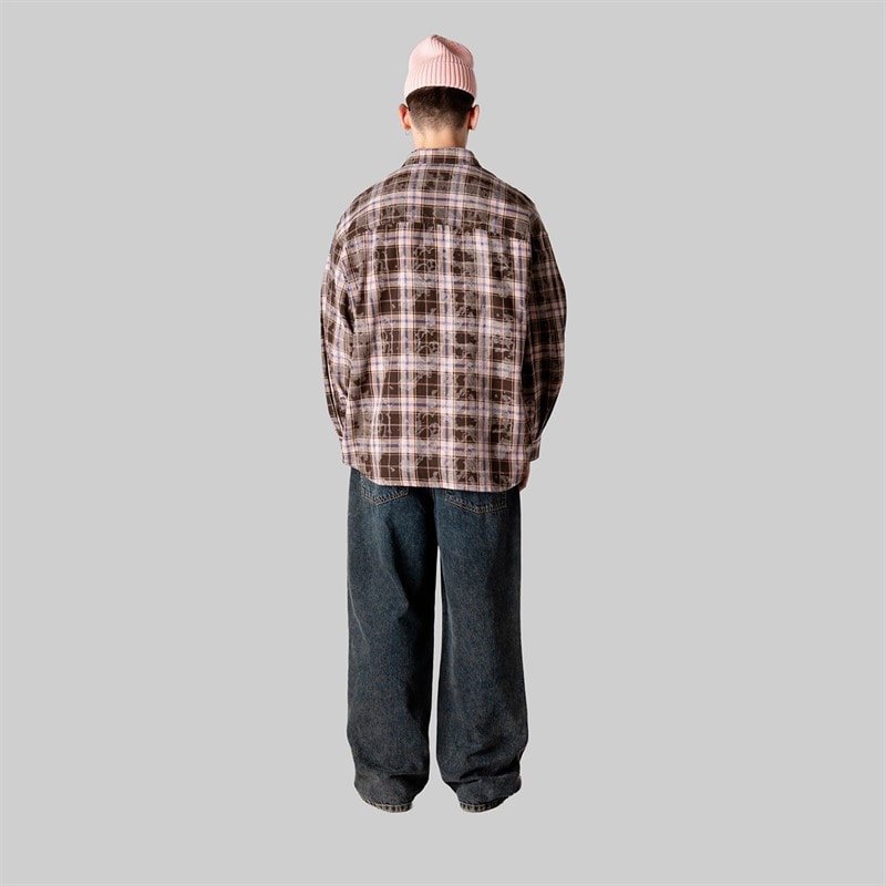 Woodbird Heren Jong Check Shirt Brown Check - Afbeelding 3
