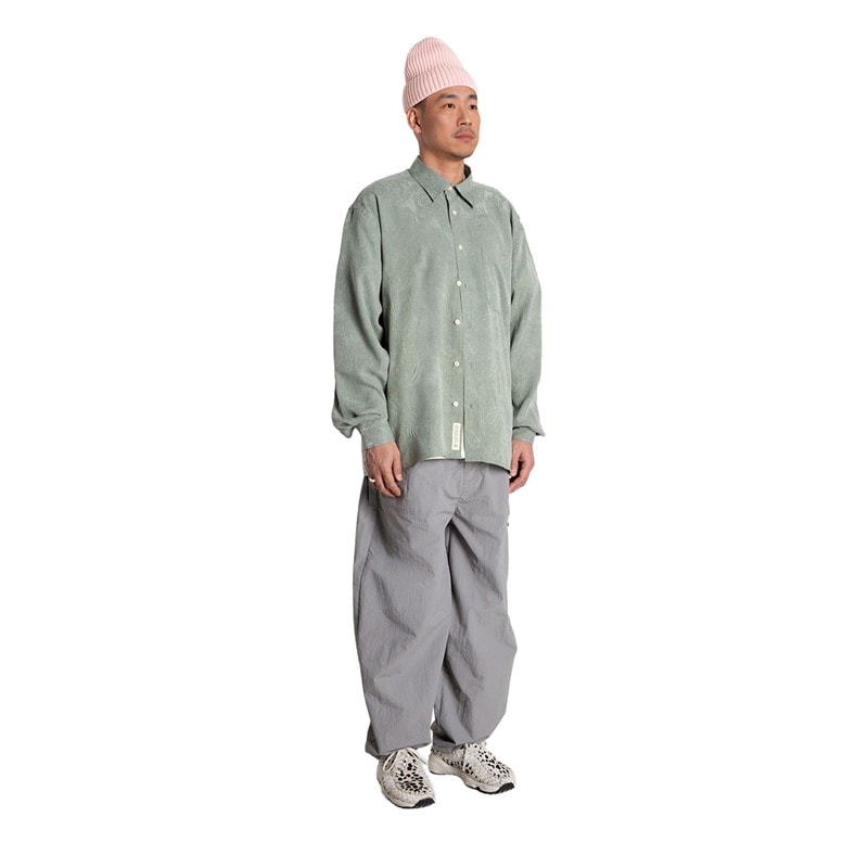 Woodbird Buzo Paisley koszula zielono-szara dla niego kolor Grey-Green – zdjęcie  4