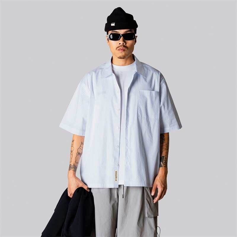 Woodbird Heren Wang Wok Shirt Light Blue - Afbeelding 2