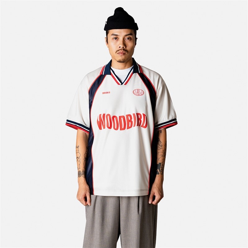 Woodbird Heren Taka Korte Mouw Poloshirt Off White