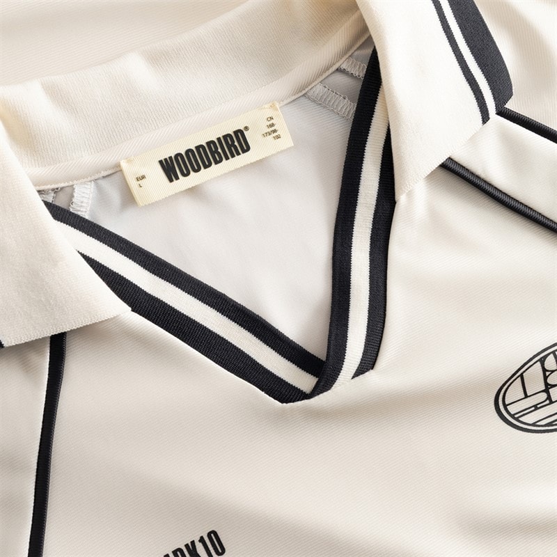 Woodbird Heren Taka Lange Mouw Poloshirt Off White - Afbeelding 5
