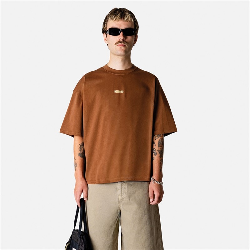 Woodbird T-shirt Homme Rayon Lion Mid Brown - Image 2