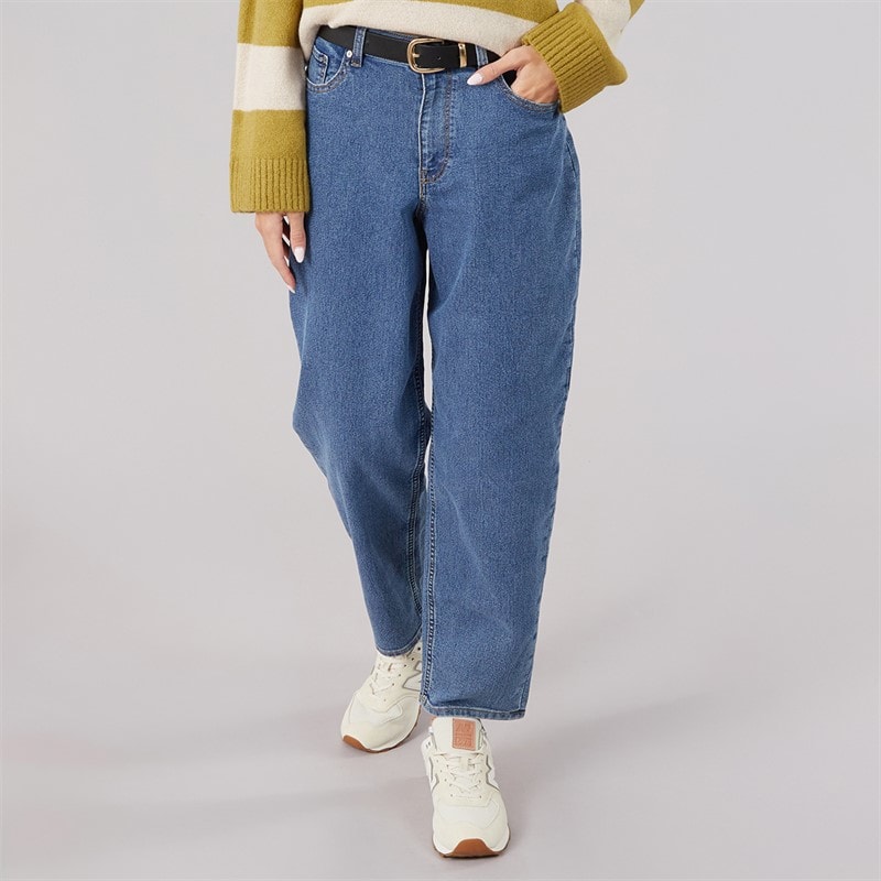 JJ REBEL dla niej jeansy Kylie Mom Fit 635 kolor Średni niebieski – zdjęcie  1