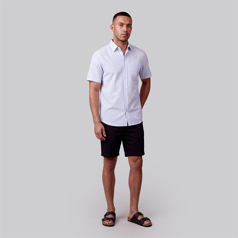 JJ REBEL Chemise Manches Courtes Oscar Homme Infinity Blanc - Image 3