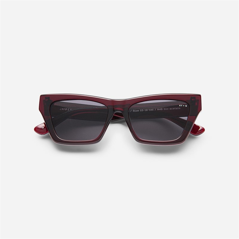 AY Studios Okulary przeciwsłoneczne Beam kolor Transparent Burgundy – zdjęcie  2