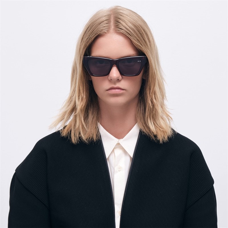 AY Studios Okulary przeciwsłoneczne Beam kolor Transparent Burgundy – zdjęcie  3