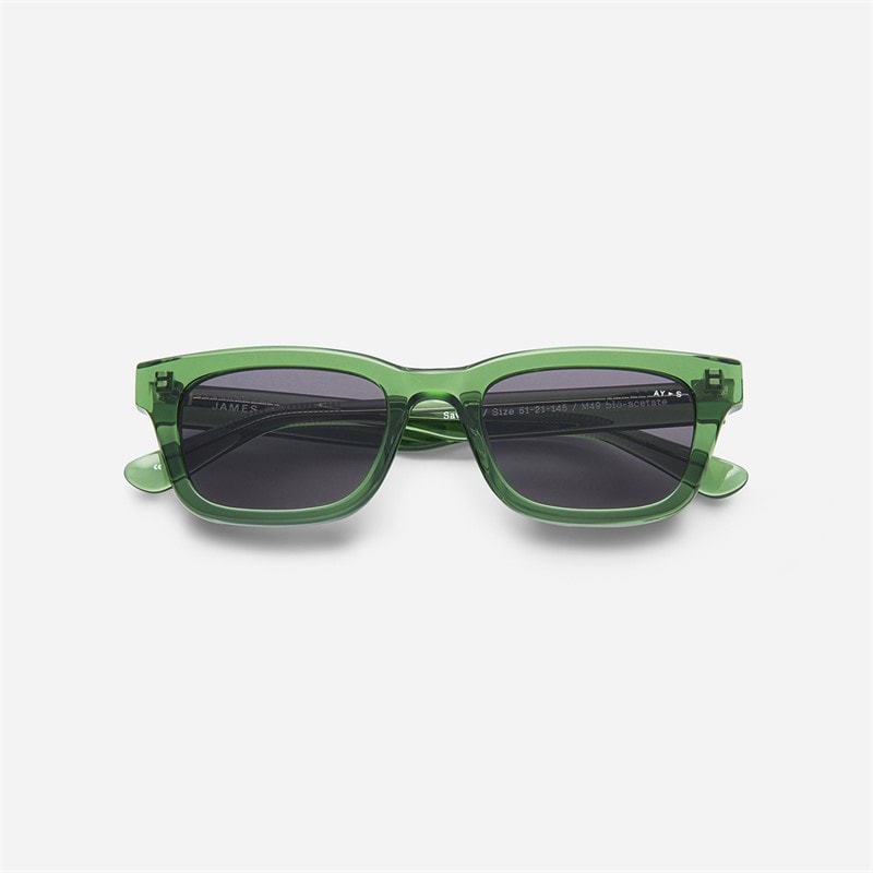 AY Studios Okulary przeciwsłoneczne Savage kolor Transparent Forest Green – zdjęcie  2