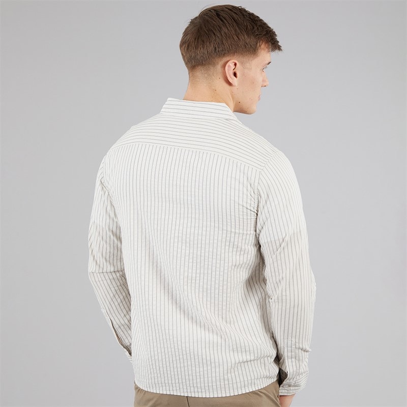 C.R.C. Chemise rayée Homme Mosh mûre White St - Image 2