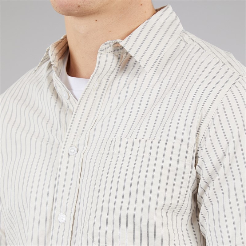 C.R.C. Chemise rayée Homme Mosh mûre White St - Image 3