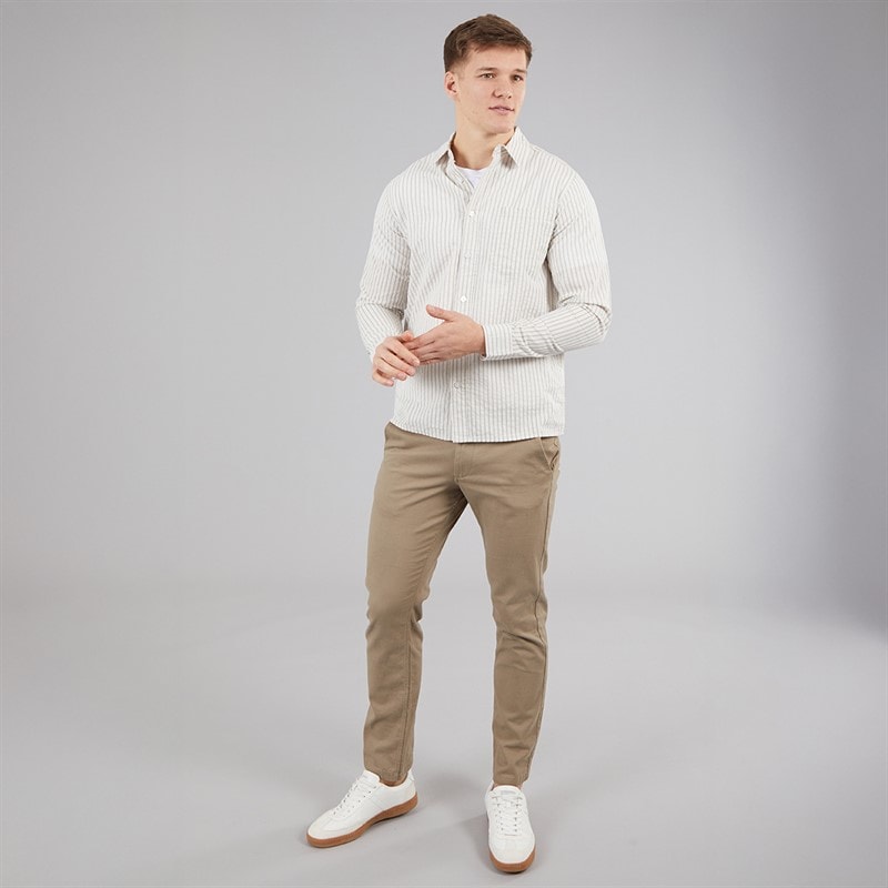 C.R.C. Chemise rayée Homme Mosh mûre White St - Image 4