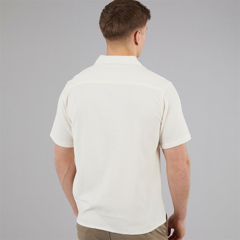 C.R.C. Heren Berry Textuur Shirt Off wit Offwhite - Afbeelding 2