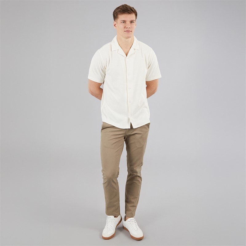 C.R.C. Heren Berry Textuur Shirt Off wit Offwhite - Afbeelding 4