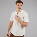 C.R.C. Heren Berry Textuur Shirt Off wit Offwhite