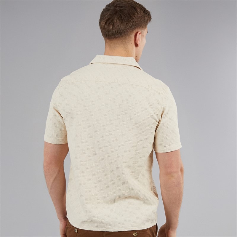 C.R.C. Herren Beerenstruktur Hemd Off White Offwhite - Bild 2