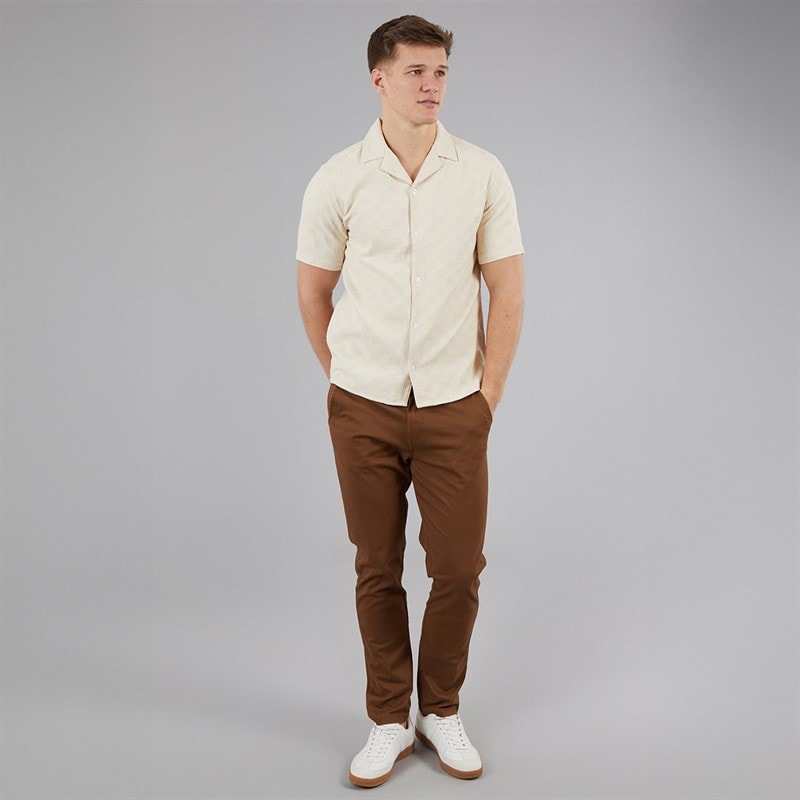 C.R.C. Herren Beerenstruktur Hemd Off White Offwhite - Bild 4