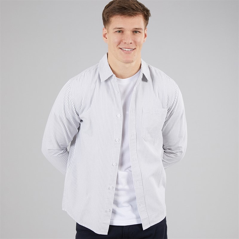C.R.C. Heren Mosh Oxford Shirt Olive/Wit - Afbeelding 1