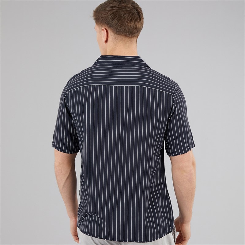 C.R.C. Heren Bessen Shirt Black Stripe - Afbeelding 2