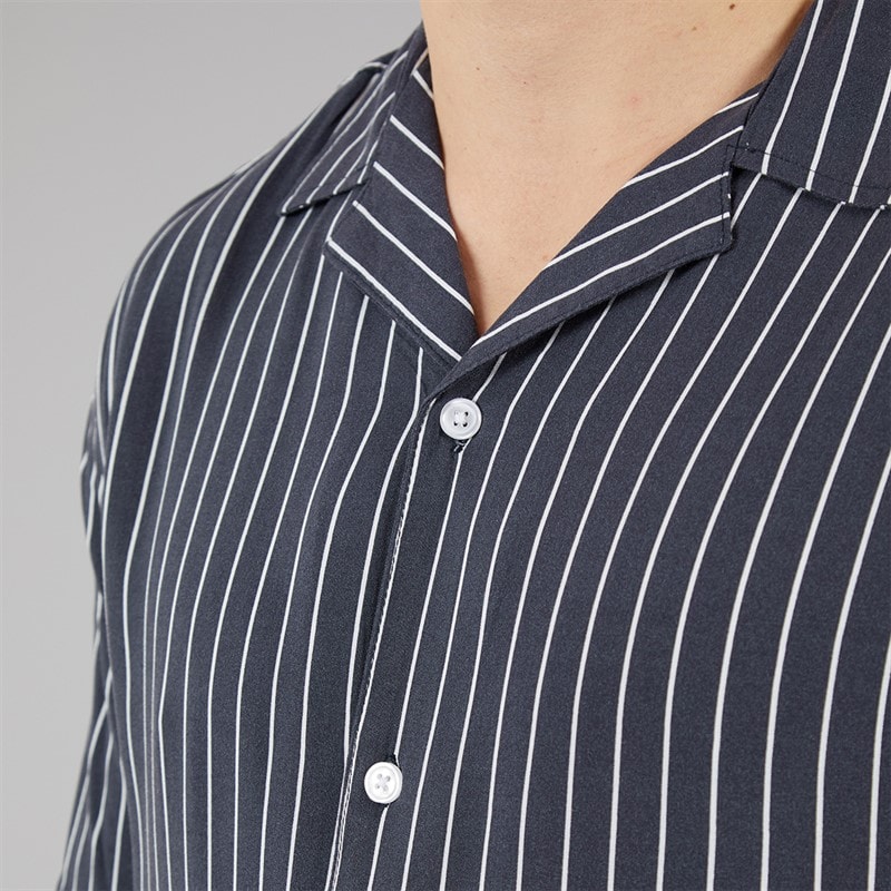 C.R.C. Heren Bessen Shirt Black Stripe - Afbeelding 3