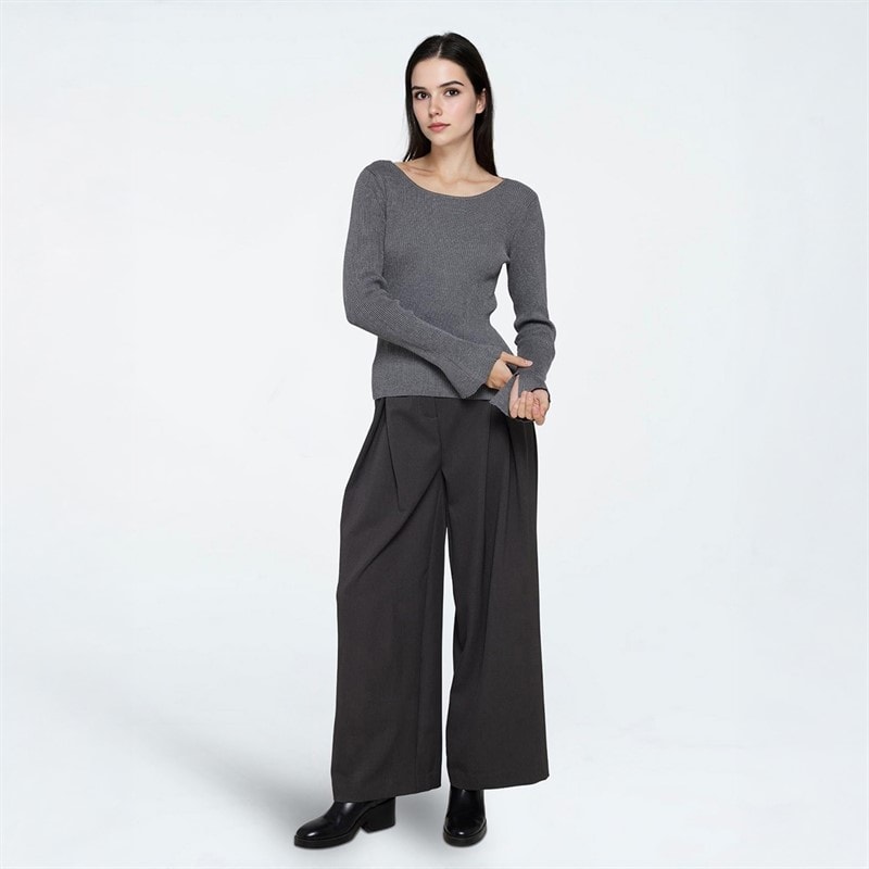 Moves Dames Twusti Trui 960M Grey Melange - Afbeelding 3