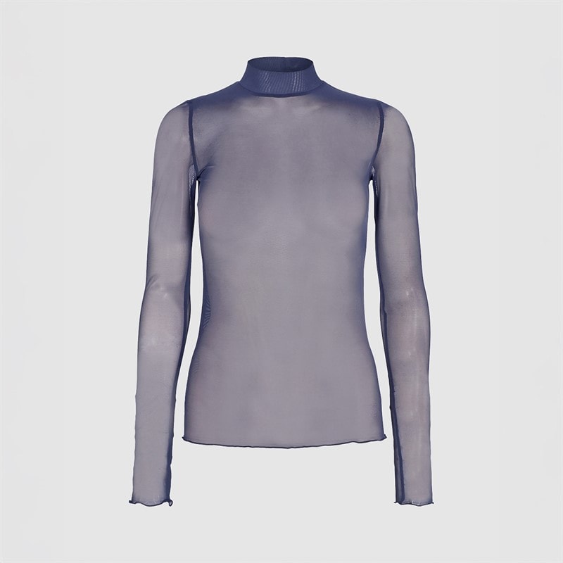 Moves Dames Filana blouse met lange mouwen 0925 Patriot Blue