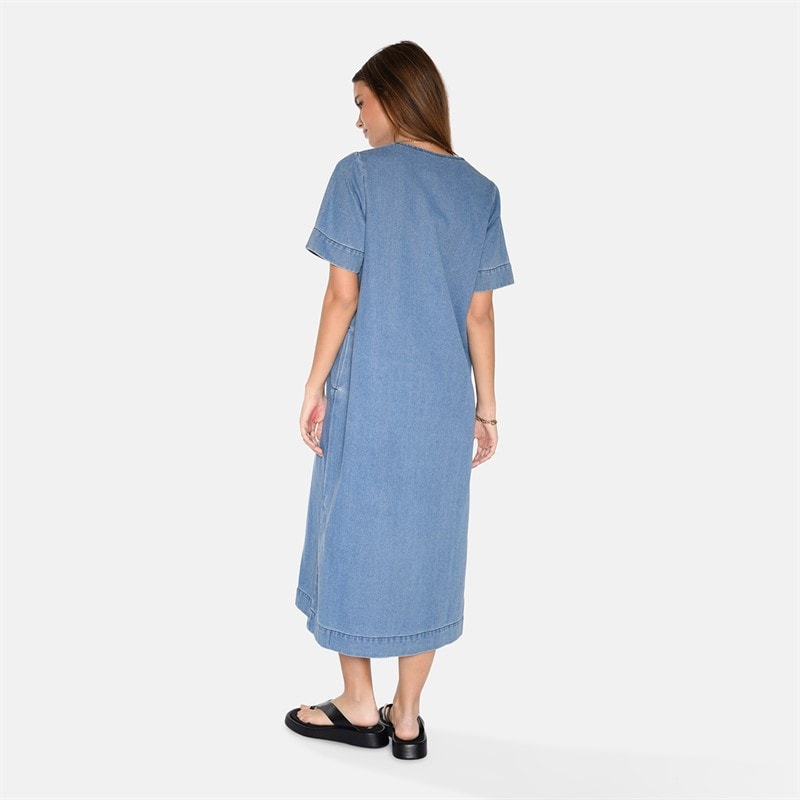 Moves Sukienka midi dla niej kolor 1002 Medium Blue – zdjęcie  3