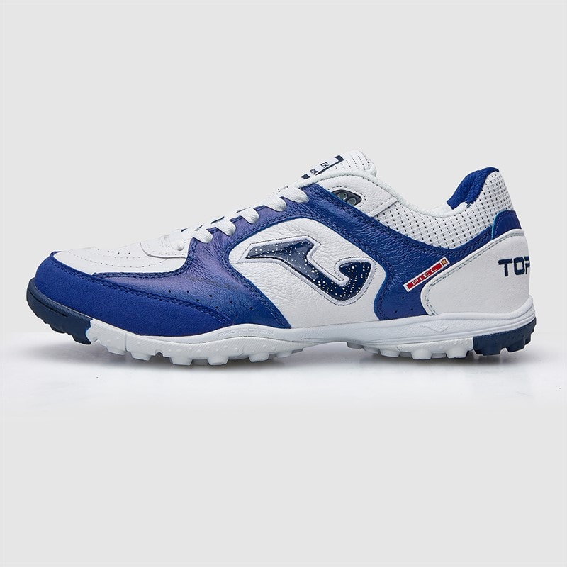 Joma Heren Top Flex 25 TF Astro Turf Voetbalschoenen Wit/Royal - Afbeelding 2