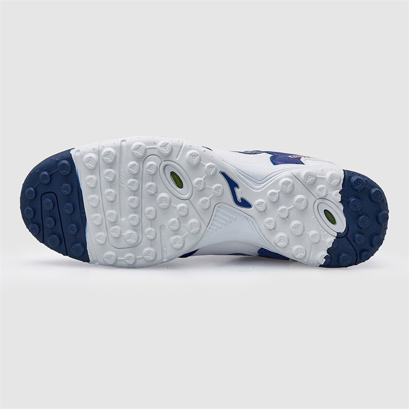 Joma Heren Top Flex 25 TF Astro Turf Voetbalschoenen Wit/Royal - Afbeelding 3