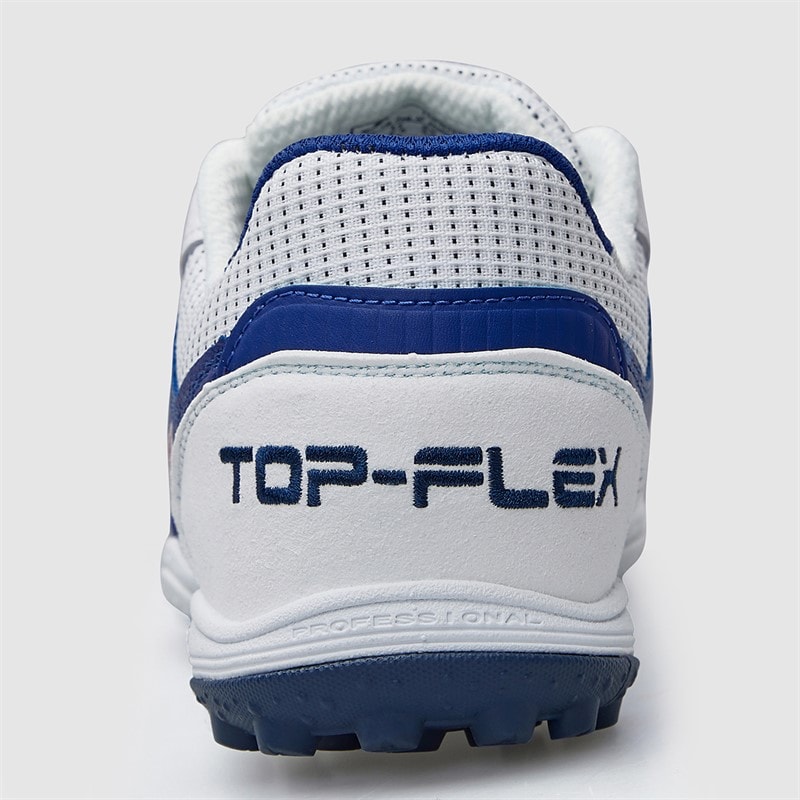 Joma Heren Top Flex 25 TF Astro Turf Voetbalschoenen Wit/Royal - Afbeelding 4