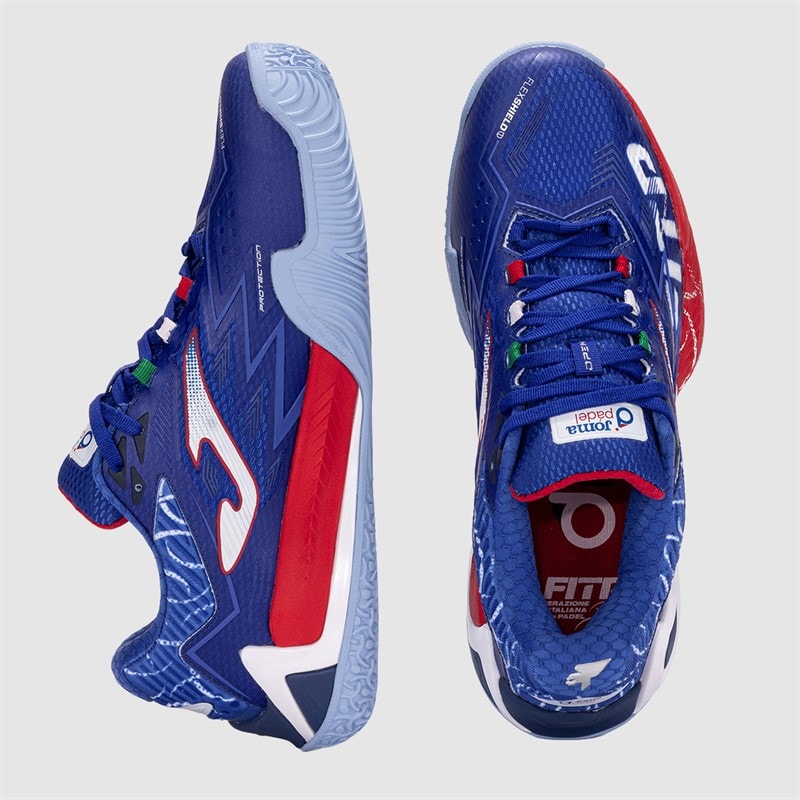 Joma Heren Open 25 Fitp Italiaanse Tennis En Padel Federatie Padel Schoenen Royal Blauw/Rood Royal Blue Red - Afbeelding 4