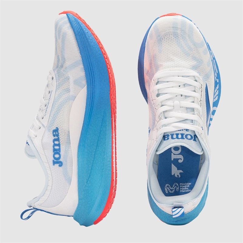 Joma Herren R1000 25 Madrid Halbmarathon Carbonplatte Neutrale Laufschuhe Weiß - Bild 4