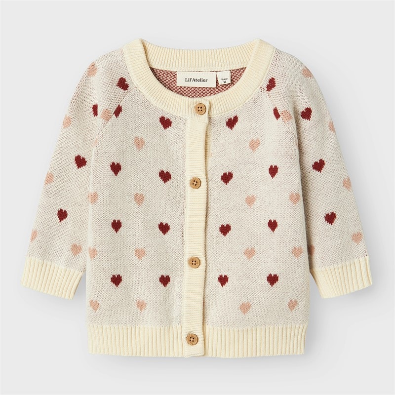 Lil' Atelier Meisjes Saran Hart Gebreide Vest Turtledove