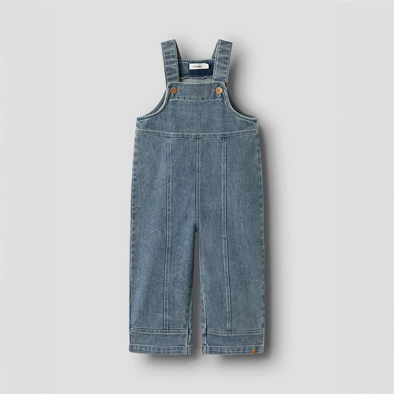 Lil' Atelier Meisjes Damla Overalls Medium Blue Denim