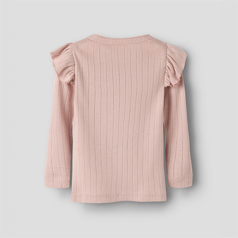 Lil' Atelier Rachel bluzka z długim rękawem dla dziewczynki kolor Misty Rose – zdjęcie  2