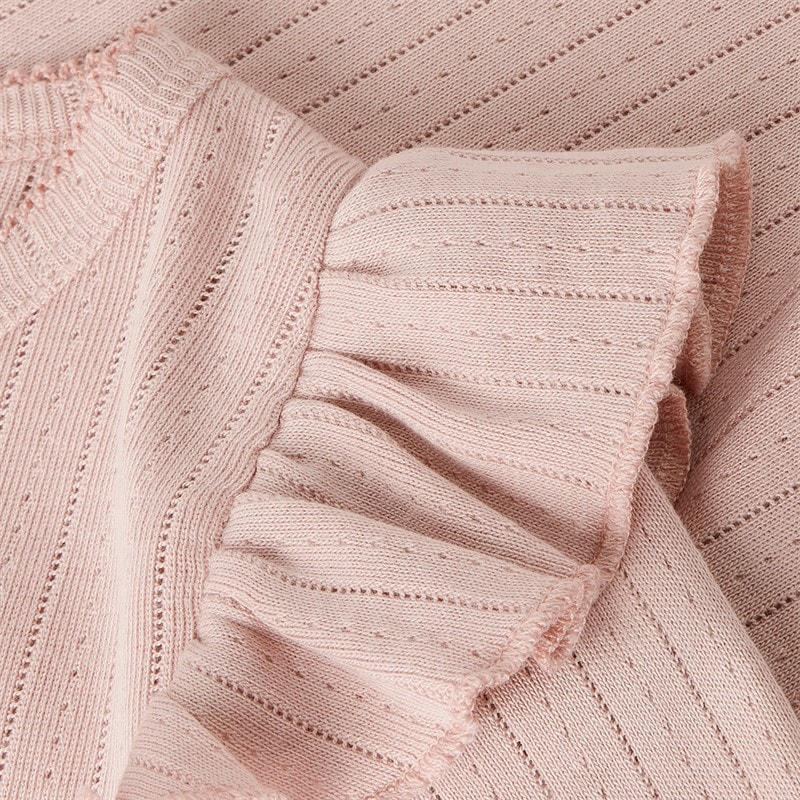 Lil' Atelier Rachel bluzka z długim rękawem dla dziewczynki kolor Misty Rose – zdjęcie  3