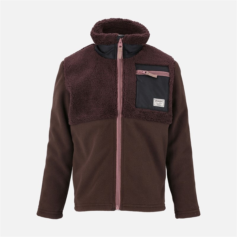 Zig Zag Kinder Dundo Teddy Fleece Jacke 4241 Fudge