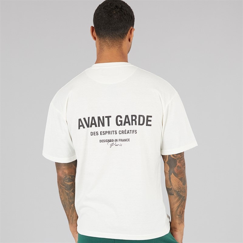 Avant Garde T-shirt Heren Ecru Creatives - Afbeelding 2