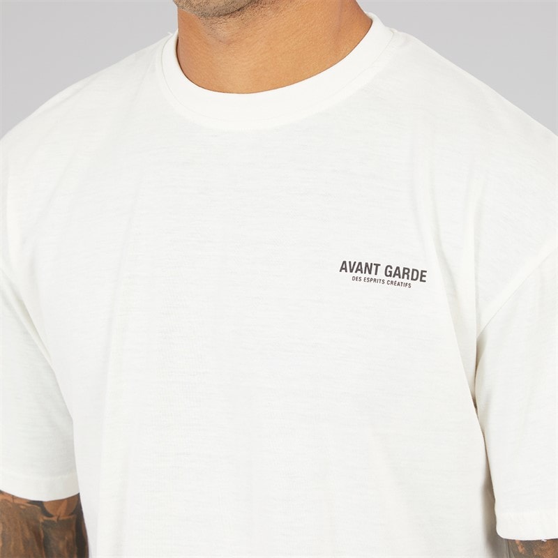 Avant Garde T-shirt Heren Ecru Creatives - Afbeelding 3