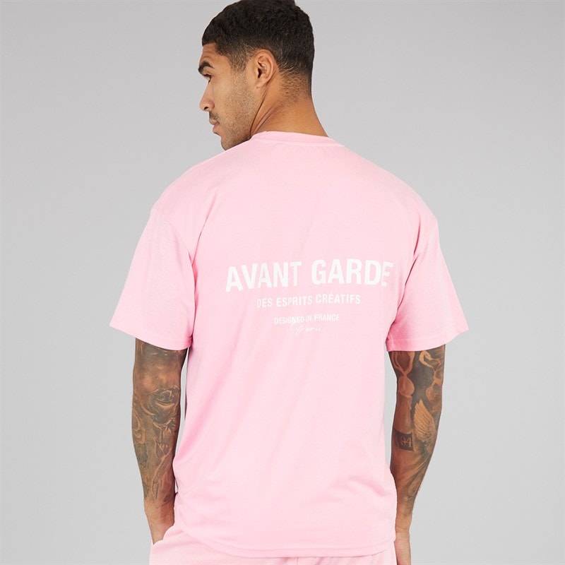 Avant Garde T-shirt rose bonbon homme - Image 2