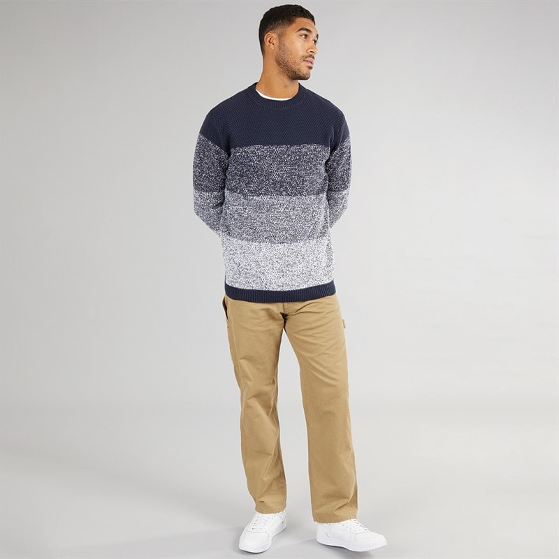 Avant Garde Trui met ronde hals voor Heren Navy - Afbeelding 4