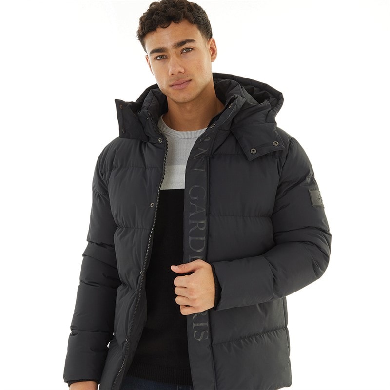 Avant Garde Heren Cottian Puffer Jacke Schwarz - Afbeelding 1