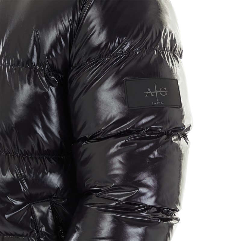 Avant Garde Heren Ammercy High Shine Puffer Jas Zwart - Afbeelding 3