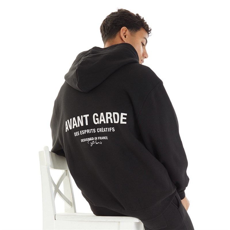 Avant Garde Sweat à Capuche zippé Noir homme - Image 1
