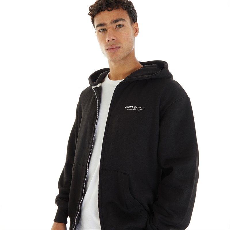 Avant Garde Sweat à Capuche zippé Noir homme - Image 2