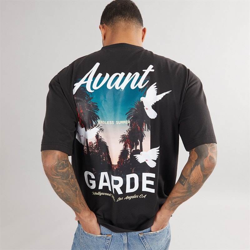 Avant Garde Heren Endless T Shirt Zwart
