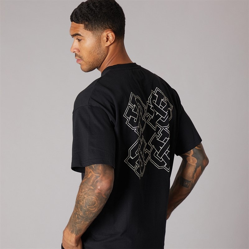 Avant Garde Herren Emblem T-Shirt Schwarz - Bild 2
