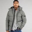 Avant Garde Heren Cottian Puffer Jas Houtskool